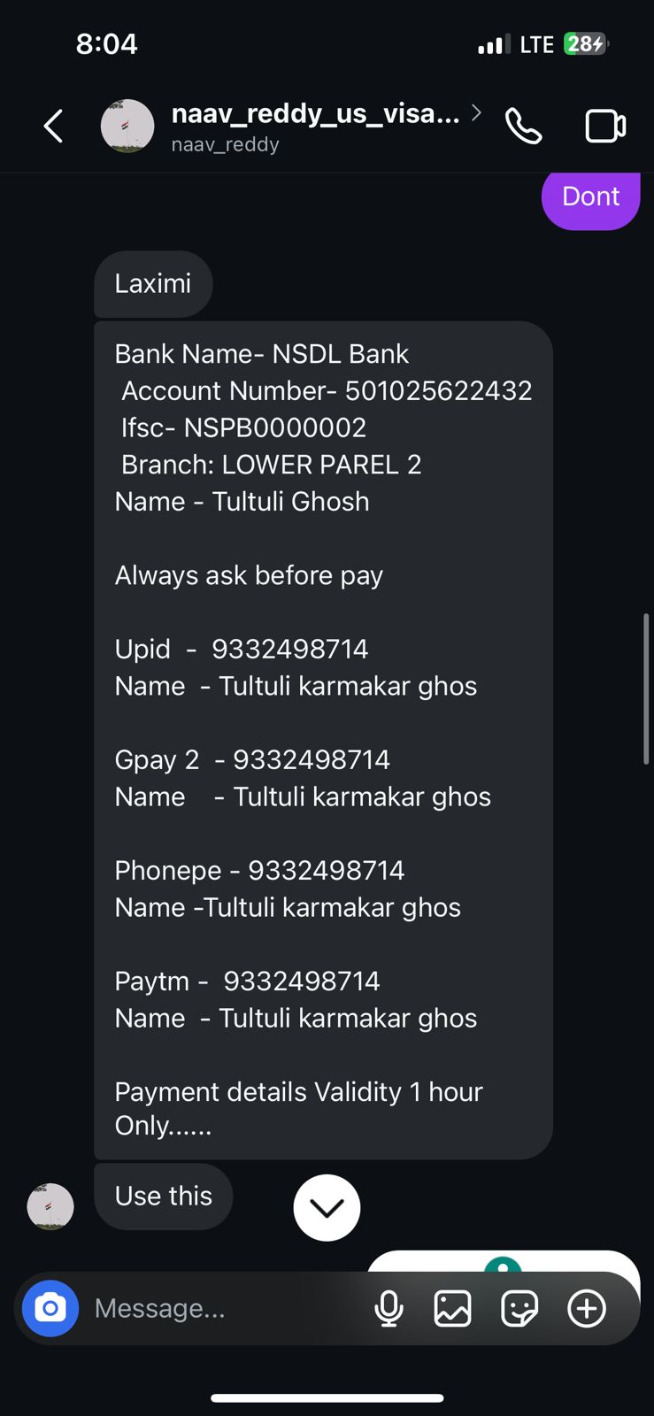 Sample Image Of Scammer Bank Account